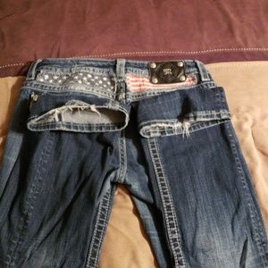 Red white blue jeans